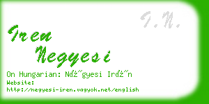 iren negyesi business card